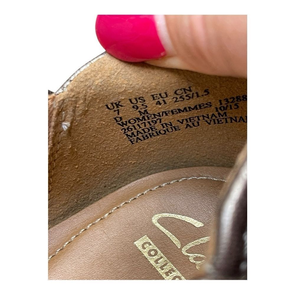 Clarks Shimmering Brown Loafers - Picture 6 of 7